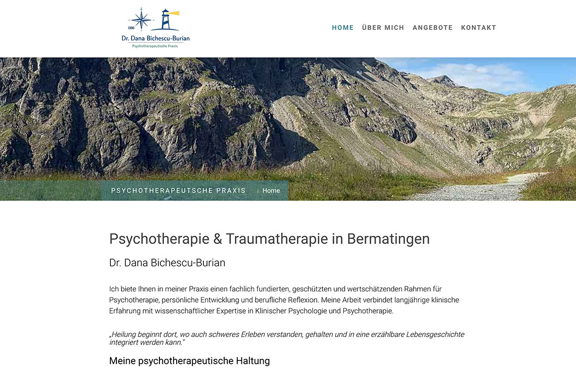 Projekt Psychotherapie Bermatingen Markdorf, Webdesign Dienst Heiligenberg