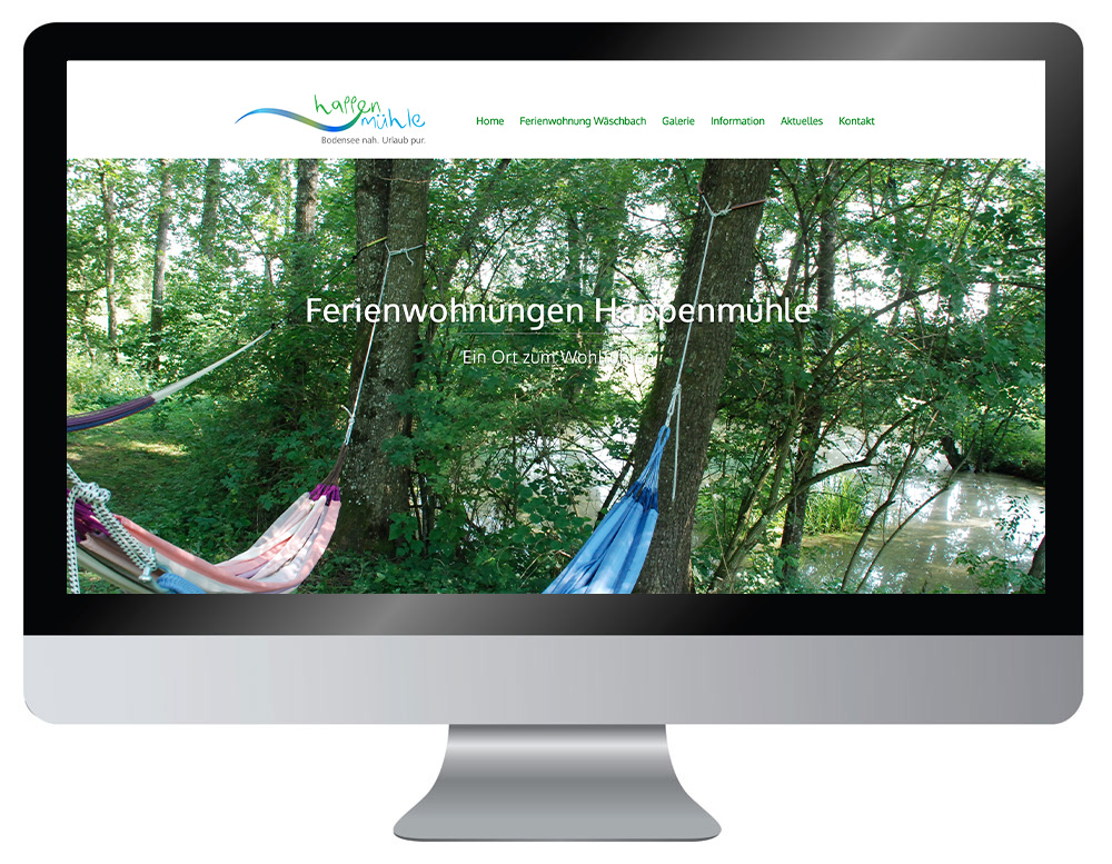 Webdesign Dienst  Überlingen, Happenmühle Ferienwohnungen Bodensee