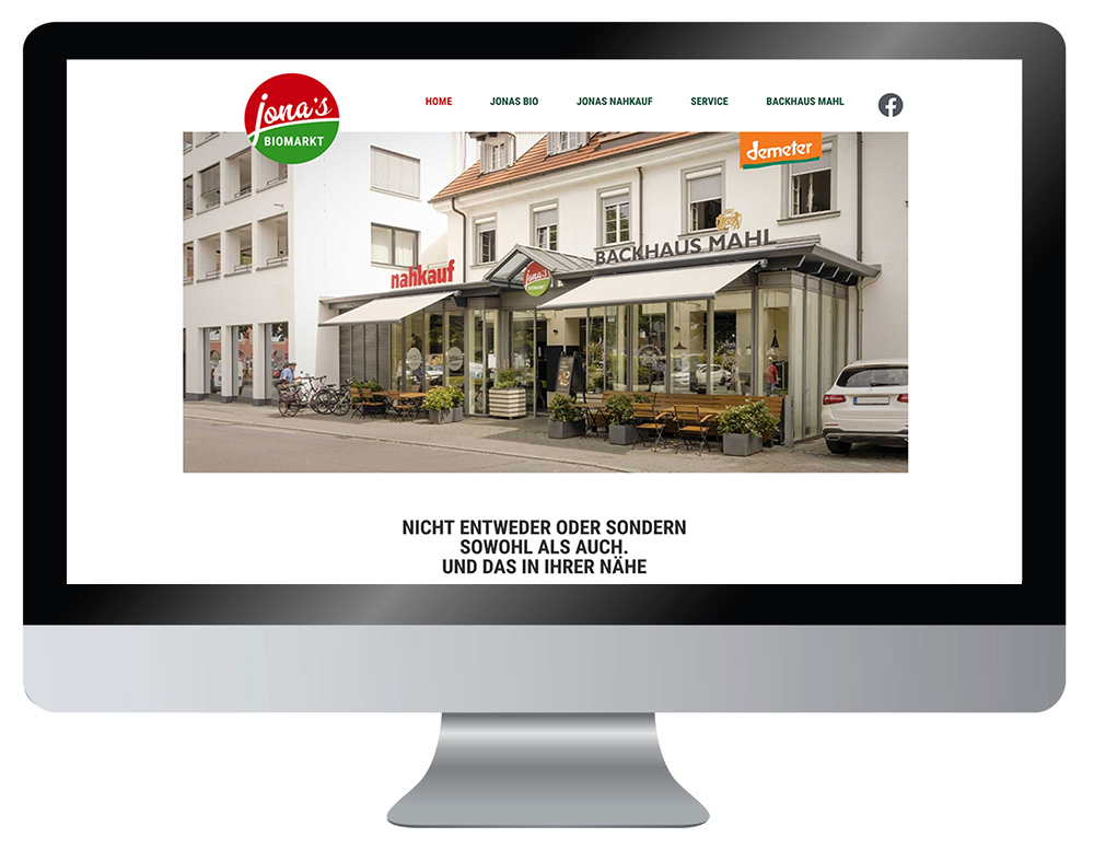 Webdesign Dienst Überlingen - Projekt Jonas Nahkauf Überlingen Biomarkt