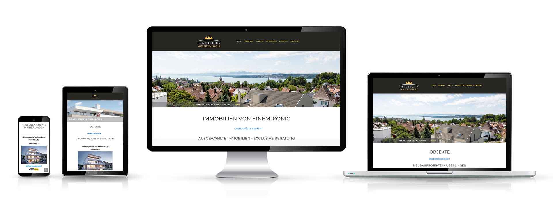 Webdesign Dienst Überlingen, Bodensee, Immobilien von Einem-König